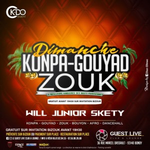 DIMANCHE KONPA GOUYAD - ZOUK - ENTRÉE GRATUITE JUSQU'À 20H